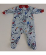 Disney Baby Full Zip Footed Pajamas Mickey &amp; Minnie Mouse Design Size Ne... - $13.85