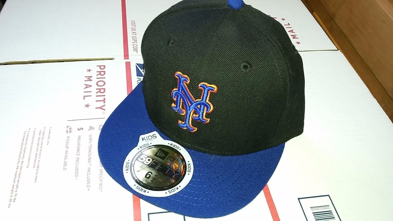 New Era 59FIFTY MLB NEW YORK METS Baseball Hat Cap Sz 6 1/2 YOUTH - £20.15 GBP