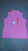 Greg Norman Essentials SOLID PINK Womens Golf Polo Sz XL - £20.08 GBP