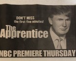 The Apprentice Print Ad Advertisement Reality Show Donald Trump Tpa14 - £6.33 GBP
