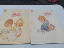 Precious Moments 2 Lot Cross Stitch Booklets Unmarked Books 1/3 1980/82 - $16.70