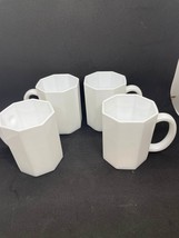 Arcopal Octagonal Cup Mug White Milk Glass - Made in France - £19.14 GBP