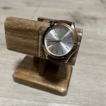 Michael Kors Runway Silver Dial Gold Rim Brown Leather Band Watch MK2259... - $33.51