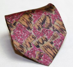 Pierre Balman Multi Color Abstract Mens Necktie 100% Italian Silk - £8.59 GBP