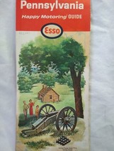 1964 ESSO OIL PENNSYLVANIA HAPPY MOTORING GUIDE HIGHWAY ROAD MAP  - £7.81 GBP