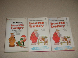 Vintage Beetle Bailey Book #3 1970 At Ease 1969 Fall Out Laughing By Mort Walker - £10.72 GBP