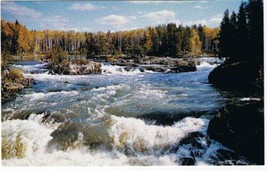 Ontario Postcard White Water Tumbles Over Rocky Falls - $2.15