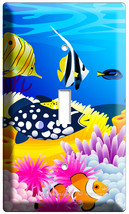 Tropical Sea Exotic Coral Riff Colorful Fish Single Light Switch Wallplate Cover - £8.19 GBP