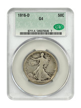 1916-D 50C CACG G04 - £67.84 GBP