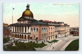 State House Street View Boston MA Massachusetts 1908 DB Postcard K14 - £2.25 GBP