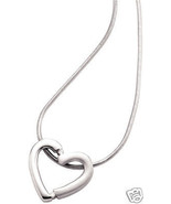 DARING DIAMONDS 925 STERLING SILVER HEART PENDANT NECKLACE - £13.29 GBP
