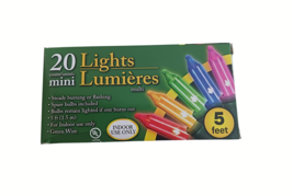 20 Count Mini Lights Clear or Multicolor String for Christmas Decoration - £5.46 GBP