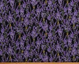 Cotton Lavender Bunch Flowers Floral Bouquets Black Fabric Print by Yard... - $12.95