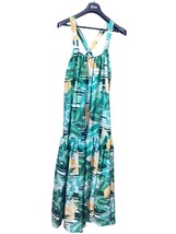 Tov Los Angeles Multicolor Sleeveless Green Leaves Print Maxi Dress Womens 38 - £30.86 GBP
