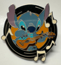 Disney Trading Pin STITCH PLAYING GUITAR VINYL RECORD MUSIC Lilo and Stitch - £10.16 GBP