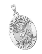 PicturesOnGold Saint Michael Oval Religious Medal - 2/3 X of - £100.30 GBP