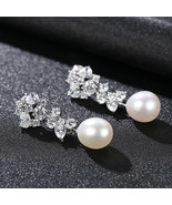 Freshwater Pearl Sterling Silver Earrings Long S925 Silver Creative Wome... - £29.88 GBP