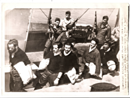 WWII 1945 Dated 8x11 B&amp;W Press Photo Of German U-Boat Captured POW&#39;s For... - $8.00