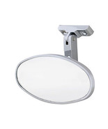 Interior Vintage Oval Chrome Rear View Glass Mirror w/ Screw On Universa... - $803.37 MXN