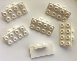 LEGO Bracket Plate 1 x 2 - 2 x 4 - PN 93274 - White - 6 Pcs - New - £4.51 GBP