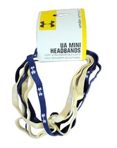 Under Armour Mini Headbands 6 Pack Navy &amp; Yellow NEW - $5.00