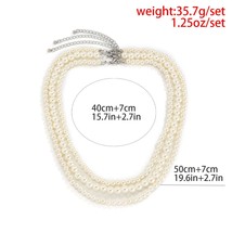 Layered Imitation  Choker Necklace for Men/Women 2022 Fashion  Beads Necklaces C - £14.06 GBP