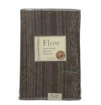 Benson Mills Flow Spillproof Tablecloth 60" x 120" Brown Wood Grain Design - $32.67