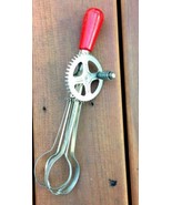 Vintage A&amp;J Red Handled Eggbeater Hand Mixer Made in USA - Patented 1923 - £9.56 GBP