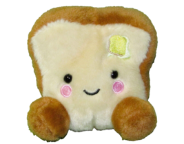 Aurora Palm Pals Buttery Toast Plush Stuffed Chaacter Toy 3.5&quot; Smiling Happy Toy - £7.18 GBP