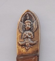 Collector Souvenir Spoon Thailand Siam Buddah Wooden Handle - $9.99