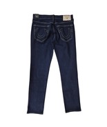 NWT True Religion Rocco Relaxed Skinny Dark Blue Jeans Sz W34 x L32 - £117.43 GBP