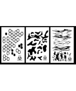 3Pack! Vinyl Airbrush Stencils 14&quot; 10 Mil -  Multicam Hexacam Tiger Stri... - $263.16 MXN