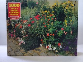 Vintage Hoyle &quot;Flower Garden&quot; 1000 Piece Jigsaw Puzzle #5600 1996 - £11.94 GBP