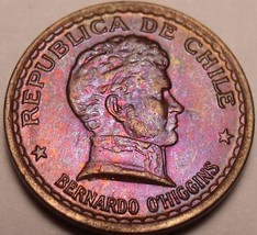 Rare Gem Unc Chile 1952 20 Centavos~General Bernardo O'Higgins~Free Shipping - $4.26