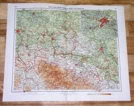 1928 Original Vintage Map Of Lower Saxony Niedersachsen Anhalt Harz / Germany - £14.33 GBP