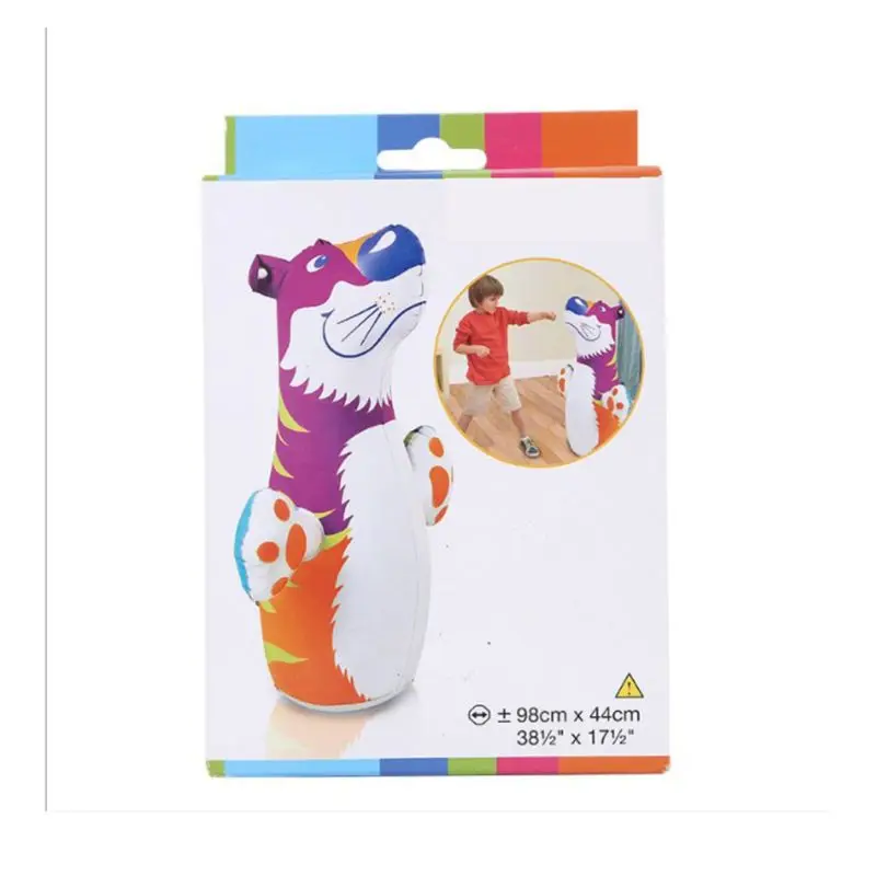 Inflatable Thickened Punching Boxing Bag for Kids Fitness Puzzle Animal Pattern - £15.15 GBP