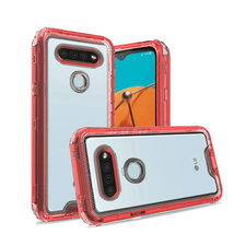 3in1 High Quality Transparent Snap On Hybrid Case CLEAR/RED For LG K51 - £5.31 GBP