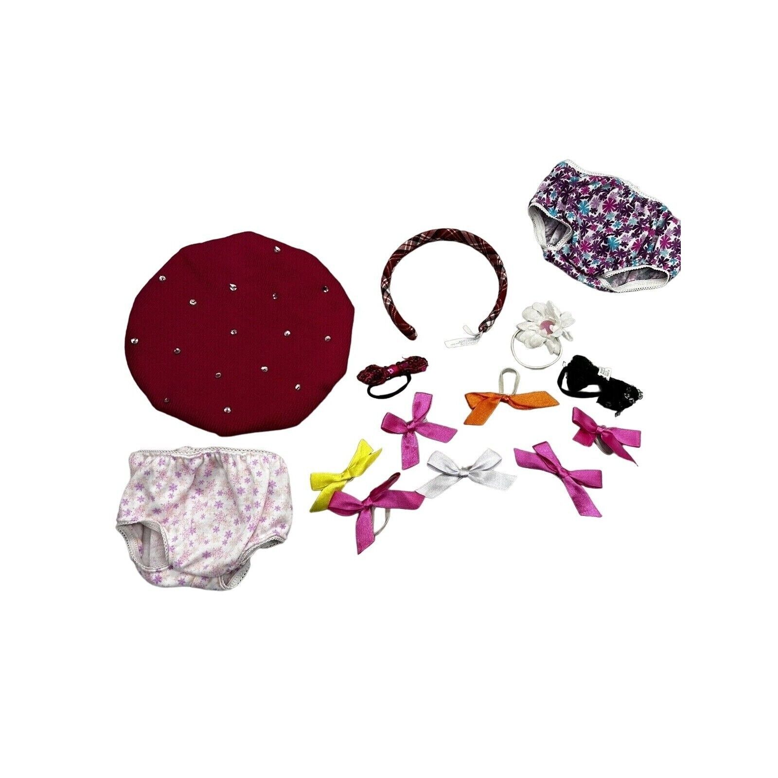 Build A Bear Accessories Lot of Bows, Headband, Hat & Underware for BAB Plush - $12.19