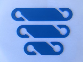 12 Pack - New Blue ECO Plastic Multi-use Face Mask Hook Ear Clip Savers - £7.97 GBP
