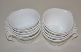 Corelle Corning Spring Bloosom Coffee Cups Green Set of 10 - $37.00