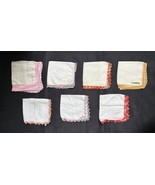 Lot 7 Vintage Tatted Handkerchiefs Multicolor - $20.00