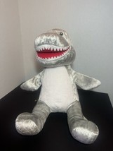 Build A Bear Earlier Shark Plush Puppet  Stuffed Animal Silver Smiling 11&quot; 4/14 - $9.49