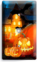 HALLOWEEN SCARY GHOSTS PUMPKINS PHONE TELEPHONE WALL PLATE COVER ROOM DE... - £8.01 GBP