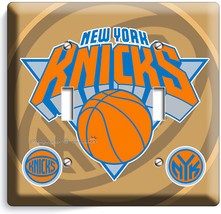 New York Knicks Nyk Ny Nba Basketball Double Light Switch Wall Plate Art Cover - £11.21 GBP