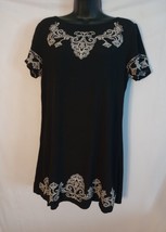 Lulu&#39;s Women&#39;s Size Medium Black And White Embroidered Mini Dress - £18.47 GBP