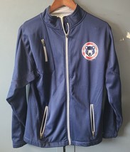 Russell Athletic Chicago Cubs Jacket Sz Men&#39;s Small Blue Logo MLB Zipper... - £21.77 GBP