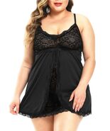 FlatterMe Plus Size Lace Babydoll Chemise V Neck Backless Halter Black S... - $336.24 MXN FlatterMe Plus Size Lace Babydoll Chemise V Neck Backless Halter Black S... - $336.24 MXN