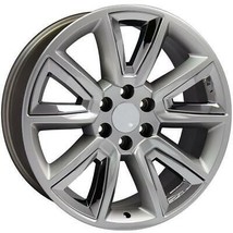 20&quot; Hyper Silver with Chrome Wheels Rims for 2000-2024 GMC Yukon Denali ... - $1,008.81