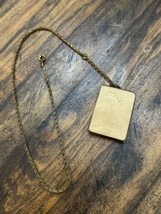 Vintage Elgin Gold Filled Photo Locket Pendant on Chain Art Deco Jewelry - £38.71 GBP