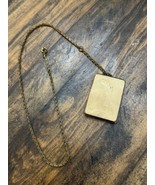 Vintage Elgin Gold Filled Photo Locket Pendant on Chain Art Deco Jewelry - £39.43 GBP